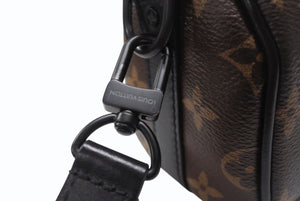 極美品 LOUIS VUITTON ルイヴィトン キーポルXS LVフレンドニットパペット ヴァージル期 M80118 モノグラムキャンバス レザー ブラウン オレンジ 中古 4b004886