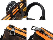Load image into Gallery viewer, 極美品 LOUIS VUITTON ルイヴィトン キーポルXS LVフレンドニットパペット ヴァージル期 M80118 モノグラムキャンバス レザー ブラウン オレンジ 中古 4b004886