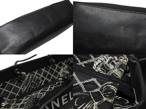 CHANEL シャネル エッセンシャルトート トートバッグ A46882 12番台 ココマーク レザー ブラック シルバー金具 美品 中古 4b004989