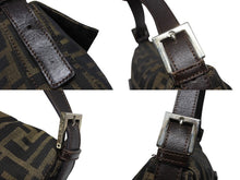 Load image into Gallery viewer, FENDI フェンディ ハンドバッグ ズッカ柄 マンマバケット ブラウン キャンバス レザー 26424 シルバー金具 美品 中古 4b004992