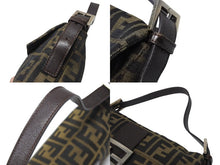 Load image into Gallery viewer, FENDI フェンディ ハンドバッグ ズッカ柄 マンマバケット ブラウン キャンバス レザー 26424 シルバー金具 美品 中古 4b004992