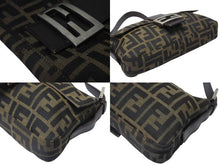 Load image into Gallery viewer, FENDI フェンディ ハンドバッグ ズッカ柄 マンマバケット ブラウン キャンバス レザー 26424 シルバー金具 美品 中古 4b004992