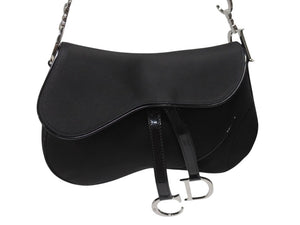 Christian Dior クリスチャンディオール サドルバッグ ワンショルダーバッグ RU 0072 ブラック ガリアーノ期 美品 中古 4b004993