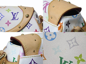 LOUIS VUITTON ルイヴィトン ビバリーMM ワンショルダーバッグ M40203 モノグラム マルチカラー ホワイト 村上隆 ゴールド金具 美品 中古 4b004996