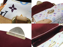 Load image into Gallery viewer, LOUIS VUITTON ルイヴィトン ビバリーMM ワンショルダーバッグ M40203 モノグラム マルチカラー ホワイト 村上隆 ゴールド金具 美品 中古 4b004996