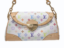 Load image into Gallery viewer, LOUIS VUITTON ルイヴィトン ビバリーMM ワンショルダーバッグ M40203 モノグラム マルチカラー ホワイト 村上隆 ゴールド金具 美品 中古 4b004996