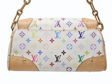 Load image into Gallery viewer, LOUIS VUITTON ルイヴィトン ビバリーMM ワンショルダーバッグ M40203 モノグラム マルチカラー ホワイト 村上隆 ゴールド金具 美品 中古 4b004996