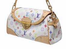 Load image into Gallery viewer, LOUIS VUITTON ルイヴィトン ビバリーMM ワンショルダーバッグ M40203 モノグラム マルチカラー ホワイト 村上隆 ゴールド金具 美品 中古 4b004996
