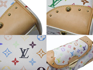 LOUIS VUITTON ルイヴィトン ビバリーMM ワンショルダーバッグ M40203 モノグラム マルチカラー ホワイト 村上隆 ゴールド金具 美品 中古 4b004996