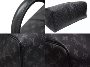新品同様 LOUIS VUITTON ルイヴィトン キーポル バンドリエール55 ボストンバッグ M40605 イニシャル入り モノグラム エクリプス 中古 4b004998