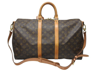 LOUIS VUITTON ルイヴィトン キーポル バンドリエール45 ボストンバッグ M41418 モノグラム ブラウン ゴールド金具 美品 中古 4b004999