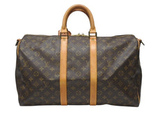 Load image into Gallery viewer, LOUIS VUITTON ルイヴィトン キーポル バンドリエール45 ボストンバッグ M41418 モノグラム ブラウン ゴールド金具 美品 中古 4b004999