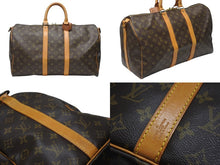 Load image into Gallery viewer, LOUIS VUITTON ルイヴィトン キーポル バンドリエール45 ボストンバッグ M41418 モノグラム ブラウン ゴールド金具 美品 中古 4b004999