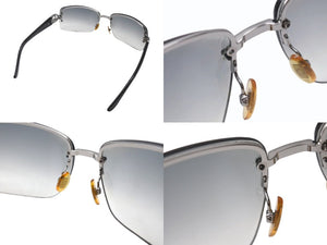 極美品 GUCCI グッチ リムレス サングラス イタリア製 プラスチック メタル ブラックシルバー金具 サイズ62◻︎14 130 中古 4b005003 