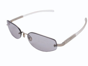 PRADA プラダ サングラス メガネ SPR 93A イタリア製 プラスチック メタル クリア グレー シルバー金具 美品 中古 4b005004