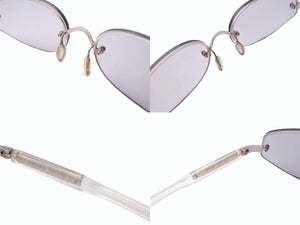 PRADA プラダ サングラス メガネ SPR 93A イタリア製 プラスチック メタル クリア グレー シルバー金具 美品 中古 4b005004