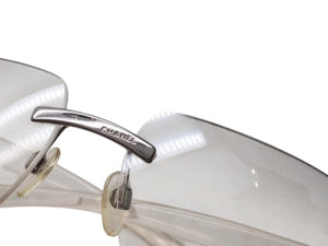 CHANEL シャネル リムレス サングラス 4048 c.168/61 サイズ59□16 125 クリア シルバー グレーレンズ 美品 中古 4b005005