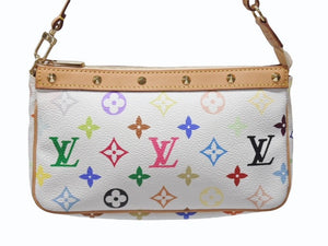 極美品 LOUIS VUITTON ルイヴィトン ポシェット アクセソワール アクセサリーポーチ M92649 モノグラム マルチカラー 村上隆 中古 4b005008
