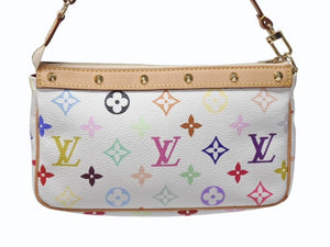 極美品 LOUIS VUITTON ルイヴィトン ポシェット アクセソワール アクセサリーポーチ M92649 モノグラム マルチカラー 村上隆 中古 4b005008