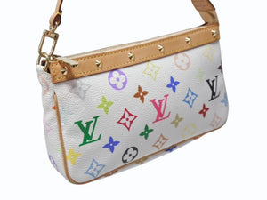 極美品 LOUIS VUITTON ルイヴィトン ポシェット アクセソワール アクセサリーポーチ M92649 モノグラム マルチカラー 村上隆 中古 4b005008