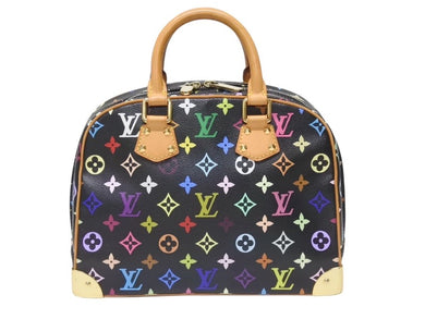 極美品 LOUIS VUITTON ルイヴィトン トゥルーヴィル ハンドバッグ M92662 モノグラム マルチカラー ブラック 村上隆 中古 4b005009