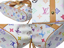 Load image into Gallery viewer, 極美品 LOUIS VUITTON ルイヴィトン テダPM ハンドバッグ M92348 モノグラム マルチカラー ホワイト 村上隆 中古 4b005013