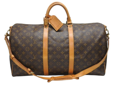 LOUIS VUITTON ルイヴィトン モノグラム キーポルバンドリエール50 ブラウン M41416 ボストンバッグ 美品 中古 4b005014