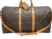 Load image into Gallery viewer, LOUIS VUITTON ルイヴィトン モノグラム キーポルバンドリエール50 ブラウン M41416 ボストンバッグ 美品 中古 4b005014