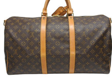Load image into Gallery viewer, LOUIS VUITTON ルイヴィトン モノグラム キーポルバンドリエール50 ブラウン M41416 ボストンバッグ 美品 中古 4b005014