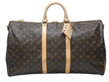 Load image into Gallery viewer, 極美品 LOUIS VUITTON ルイヴィトン キーポル バンドリエール55 ボストンバッグ M41414 モノグラム ブラウン 中古 4b005015