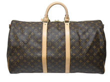 Load image into Gallery viewer, 極美品 LOUIS VUITTON ルイヴィトン キーポル バンドリエール55 ボストンバッグ M41414 モノグラム ブラウン 中古 4b005015