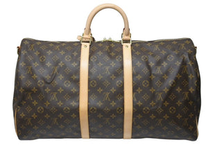 極美品 LOUIS VUITTON ルイヴィトン キーポル バンドリエール55 ボストンバッグ M41414 モノグラム ブラウン 中古 4b005015