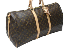 Load image into Gallery viewer, 極美品 LOUIS VUITTON ルイヴィトン キーポル バンドリエール55 ボストンバッグ M41414 モノグラム ブラウン 中古 4b005015