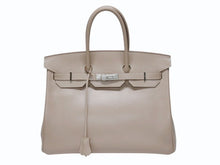 Load image into Gallery viewer, 極美品 HERMES エルメス BIRKIN バーキン 35 ハンドバッグ タデラクト アルジル ギロッシュ金具 ☐R刻印 中古 4b005020
