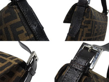 Load image into Gallery viewer, FENDI フェンディ マンマバケット ワンショルダーバッグ 26424 ズッカ柄 キャンバス レザー ブラウン シルバー金具 美品 中古 4b005922