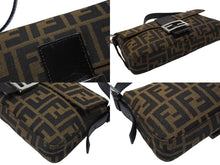Load image into Gallery viewer, FENDI フェンディ マンマバケット ワンショルダーバッグ 26424 ズッカ柄 キャンバス レザー ブラウン シルバー金具 美品 中古 4b005922