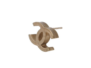 極美品 CHANEL シャネル ココマーク ピアス 両耳 アクセサリー 07A刻印 5.2g GP マットゴールド 中古 4b005024