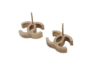 極美品 CHANEL シャネル ココマーク ピアス 両耳 アクセサリー 07A刻印 5.2g GP マットゴールド 中古 4b005024