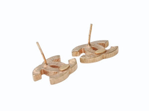 極美品 CHANEL シャネル ピアス アクセサリー ココマーク 両耳 05A刻印 GP ゴールド ブラウン 5.3g 中古 4b005028