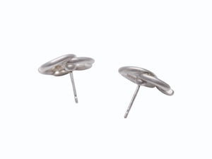 極美品 CHANEL シャネル ココマーク ピアス 両耳 アクセサリー 01A刻印 メタル シルバー 3.0g 中古 4b005030