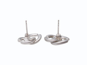 極美品 CHANEL シャネル ココマーク ピアス 両耳 アクセサリー 01A刻印 メタル シルバー 3.0g 中古 4b005030