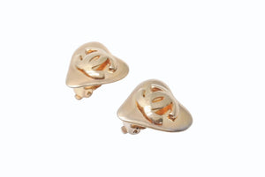 CHANEL シャネル ココマーク ハート イヤリング 両耳 アクセサリー 93P刻印 18g GP ゴールド 中古 44b005032