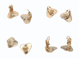 CHANEL シャネル ココマーク ハート イヤリング 両耳 アクセサリー 93P刻印 18g GP ゴールド 中古 44b005032