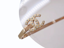 Load image into Gallery viewer, 極美品 CHANEL シャネル リムレス ココマーク サングラス メガネ 4108-B GP ラインストーン ブラウン ゴールド金具 中古 4b005036