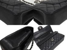 Load image into Gallery viewer, CHANEL シャネル マトラッセ25 チェーンショルダーバッグ ココマーク 21番台 キャビアスキン ブラック シルバー金具 美品 中古 4b005040