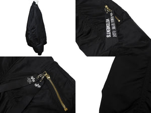 VETEMENTS ヴェトモン 18AW CUT-UP REVERSIBLE BOMBER リバーシブルボンバージャケット UA52JA200B サイズM 美品 中古 4b005046 