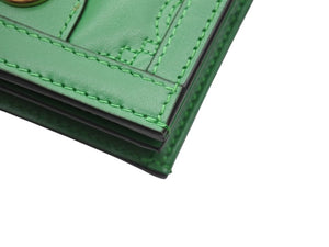 未使用 GUCCI グッチ GGマトラッセ 二つ折り財布 723786 UM8IG 3219 GGマトラッセレザー グリーン ゴールド金具 中古 4b005047 