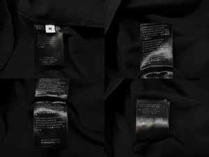 極美品 BALENCIAGA バレンシアガ クルーネックカットソー ロゴプリント 641667TJVL4 コットン ブラック サイズM 中古 4b005049