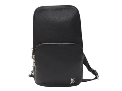LOUIS VUITTON ルイヴィトン タイガ アヴェニュー スリングバッグ ボディバッグ M30443 ブラック シルバー金具 美品 中古 4b005050