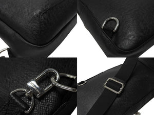 LOUIS VUITTON ルイヴィトン タイガ アヴェニュー スリングバッグ ボディバッグ M30443 ブラック シルバー金具 美品 中古 4b005050